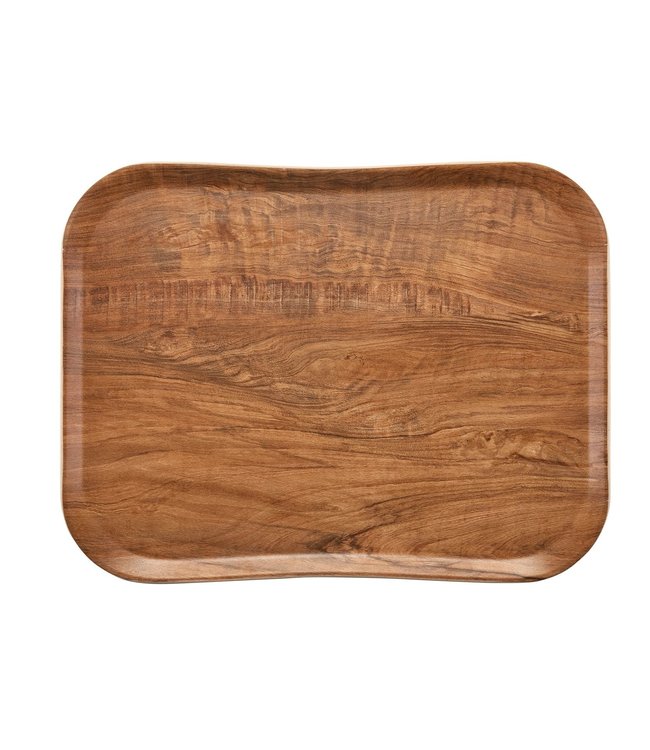 Dienblad wood grain - 430 x 330 mm - Brown Olive - Cambro  | prijs & verp per 12 stuks