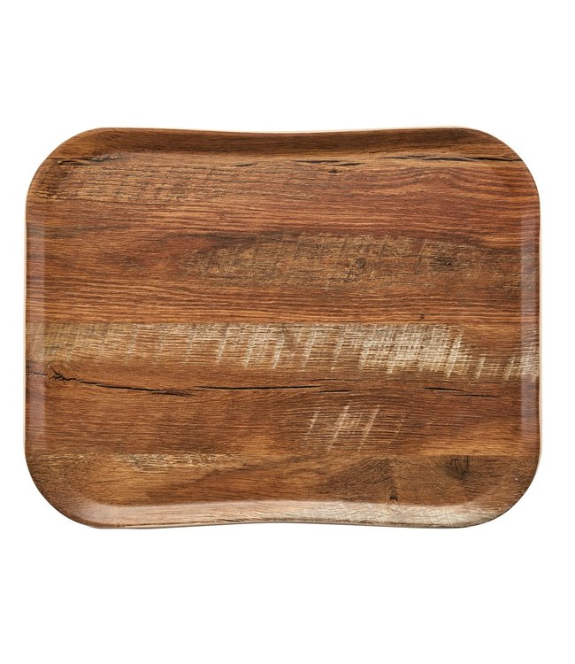 Dienblad wood grain - 457 x 355 mm - Brown Oak - Cambro  | prijs & verp per 12 stuks