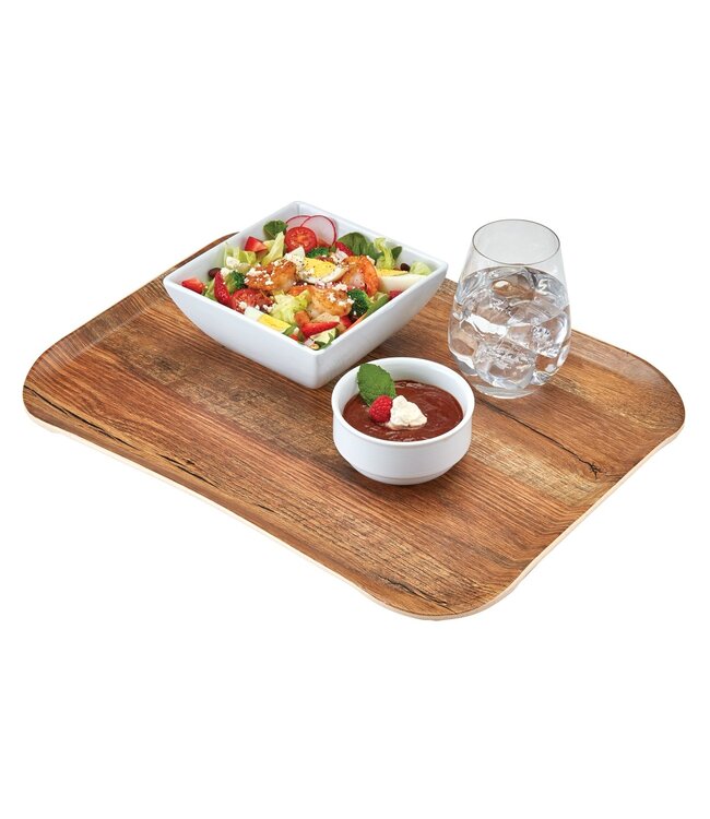 Dienblad wood grain - 457 x 355 mm - Brown Oak - Cambro  | prijs & verp per 12 stuks