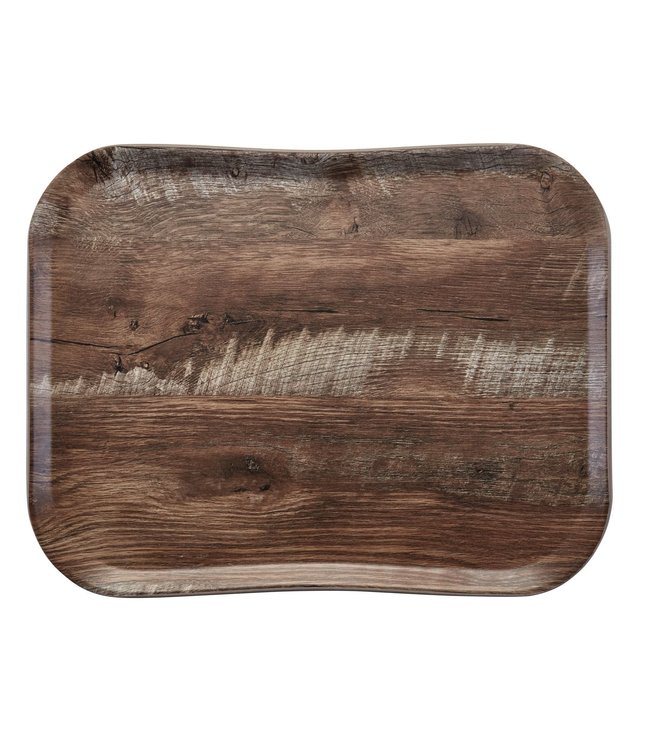 Dienblad wood grain - 457 x 355 mm - Dark Oak - Cambro  | prijs & verp per 12 stuks