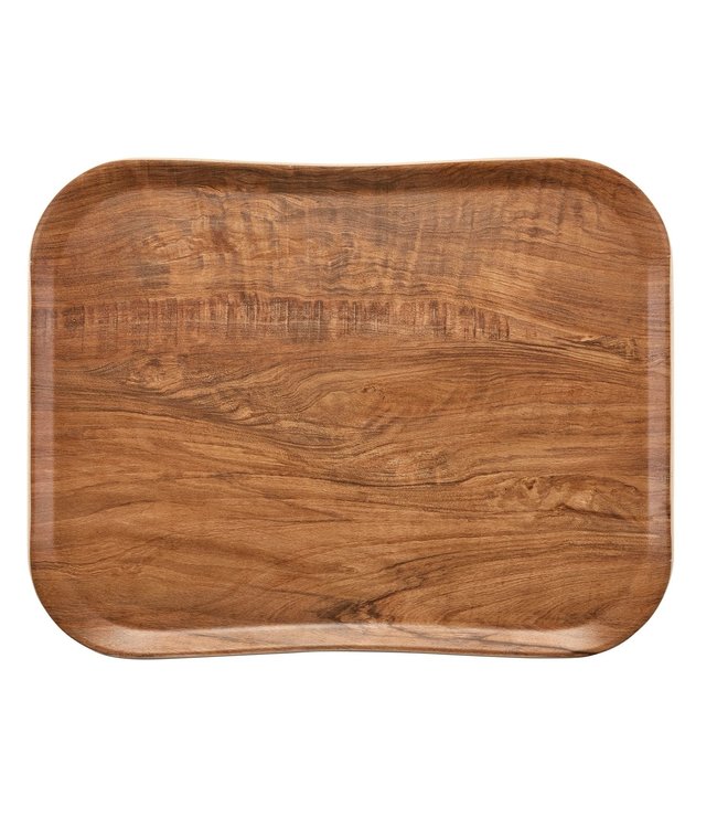 Dienblad wood grain - 457 x 355 mm - Brown Olive - Cambro  | prijs & verp per 12 stuks