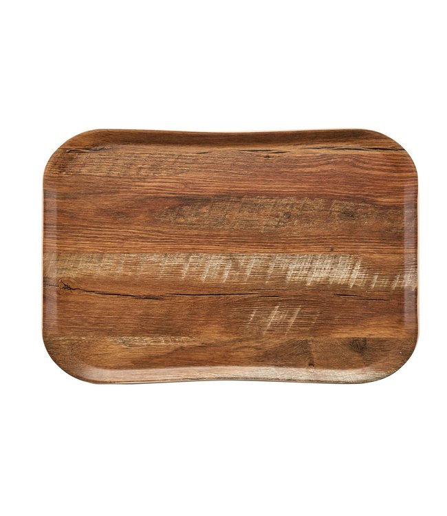 Dienblad wood grain - 530 x 325 mm - Brown Oak - Cambro  | prijs & verp per 12 stuks