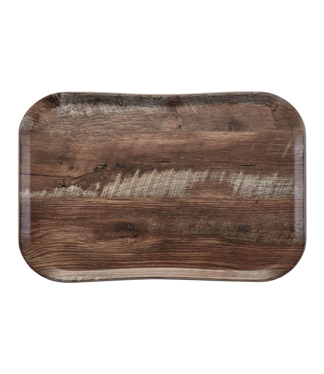 Dienblad wood grain - 530 x 325 mm - Dark Oak - Cambro  | prijs & verp per 12 stuks