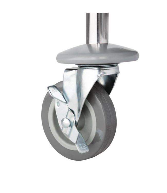 Serveerwagen 710 x 455 x (h)825 mm uitw. 3 bladen roestvrijstaal - Fusion basic