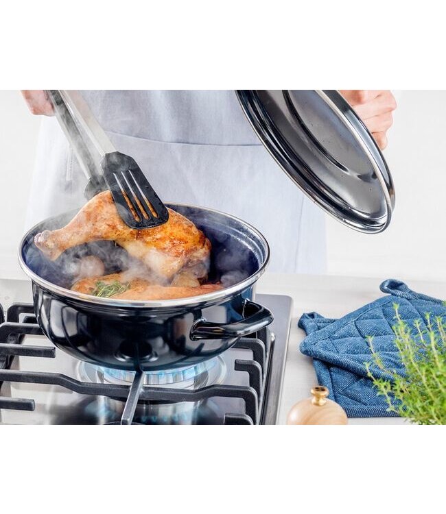 Braadpan Fortalit 7,5 ltr 360 mm zwart emaille - BK