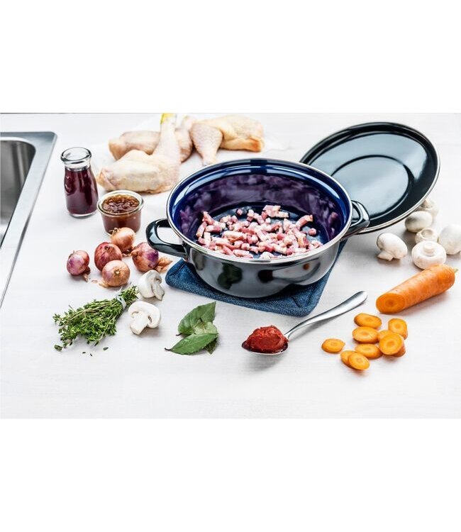 Braadpan Fortalit 7,5 ltr 360 mm zwart emaille - BK