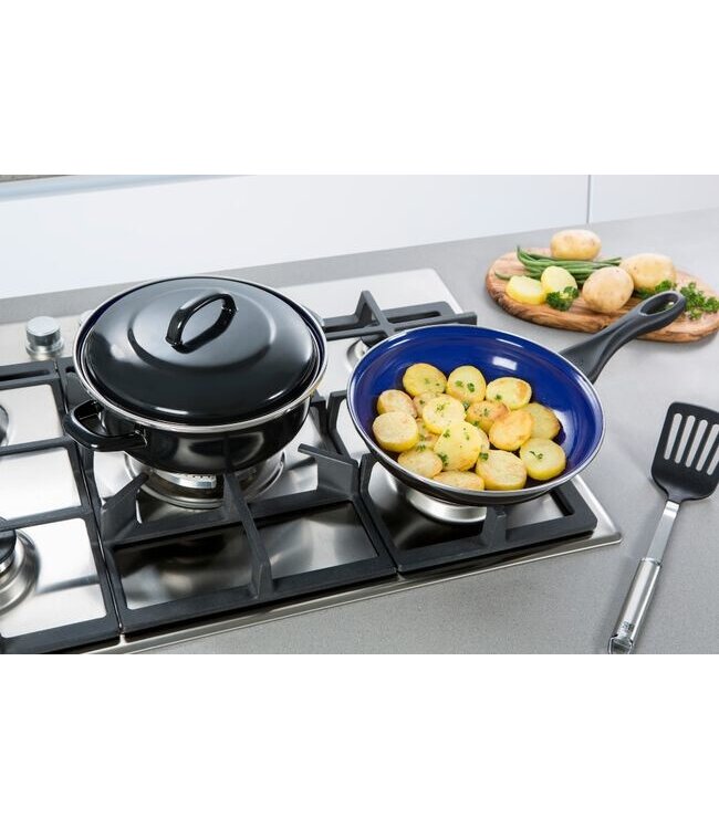 Braadpan Fortalit 7,5 ltr 360 mm zwart emaille - BK