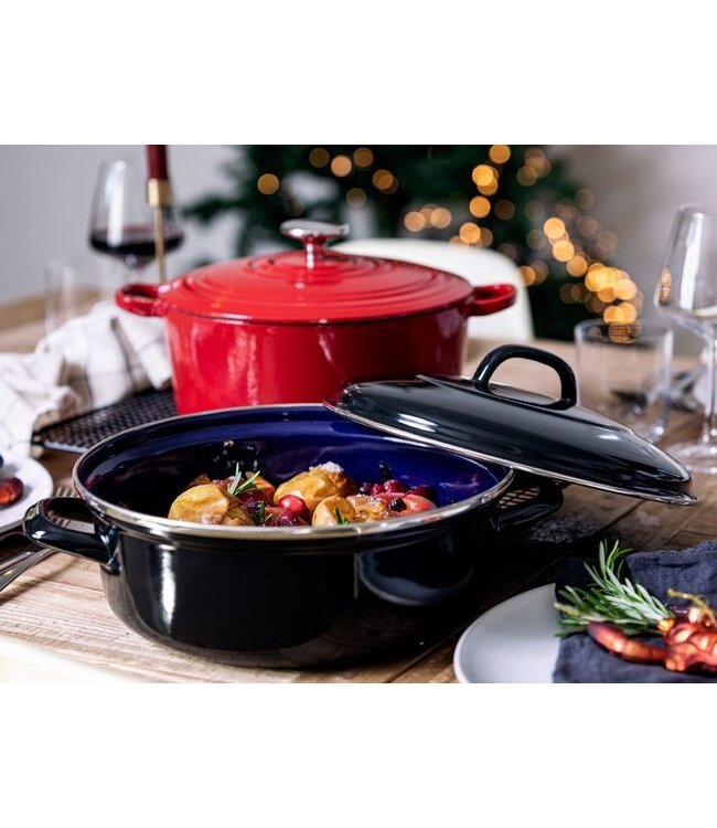 Braadpan Fortalit 7,5 ltr 360 mm zwart emaille - BK