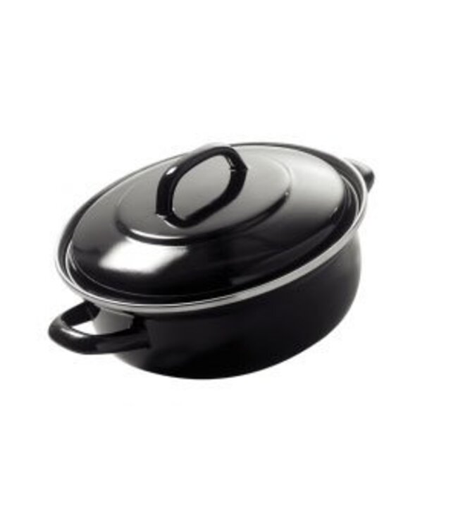 Braadpan Fortalit 5 ltr 300 mm zwart emaille - BK