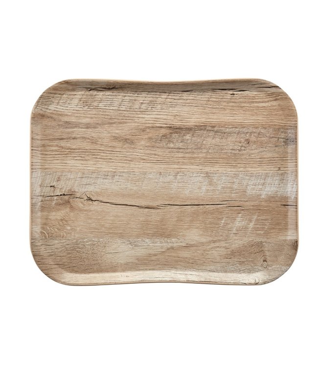 Dienblad wood grain - 325 x 265 mm - Light Oak - Cambro  | prijs & verp per 12 stuks
