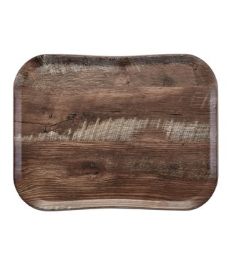 Cambro Dienblad wood grain - 325 x 265 mm - Dark Oak - Cambro  | prijs & verp per 12 stuks