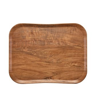 Cambro Dienblad wood grain - 325 x 265 mm - Brown Olive - Cambro  | prijs & verp per 12 stuks