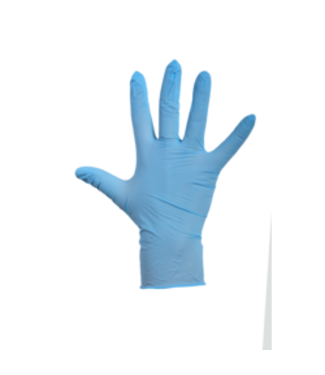 ComFort Handschoen disp Latex gepoederd L blauw | prijs & verp per 100 stuks