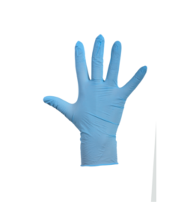 Handschoen disp Latex gepoederd L blauw | prijs & verp per 100 stuks