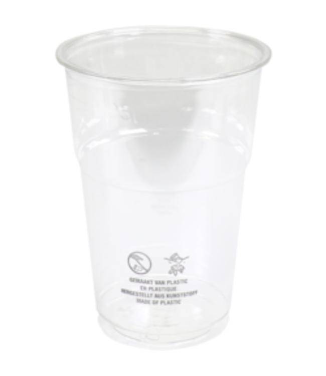 Bierglas disp PET 25 cl | prijs & verp per 100 stuks