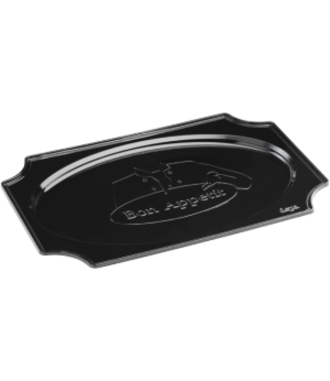 Cateringschaal disp ovaal 450 x 310 x 24 mm zwart bon appetit PS - Depa | prijs & verp per 100 stuks