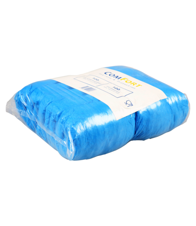 Schoenovertrek LDPE 150 x 410 mm 35my blauw | prijs & verp per 2.000 stuks