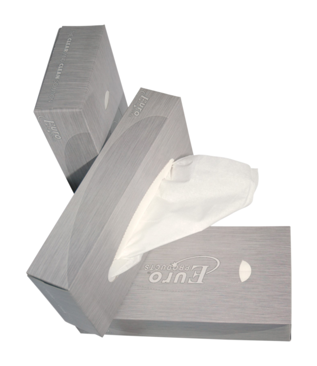Tissue 210 x 210 mm 2-lgs wit - Facial | prijs & verp per 40 x 100 (4.000) stuks