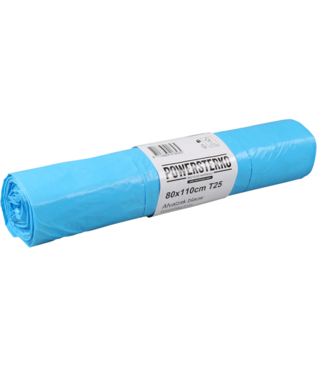 Afvalzak 800 x 1100 mm LDPE T25/14my blauw | prijs & verp per 300 stuks