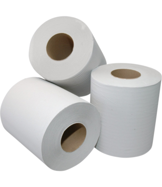 Poetsrol midi 21cm X 300m 1-lgs wit | prijs & verp per 6 stuks