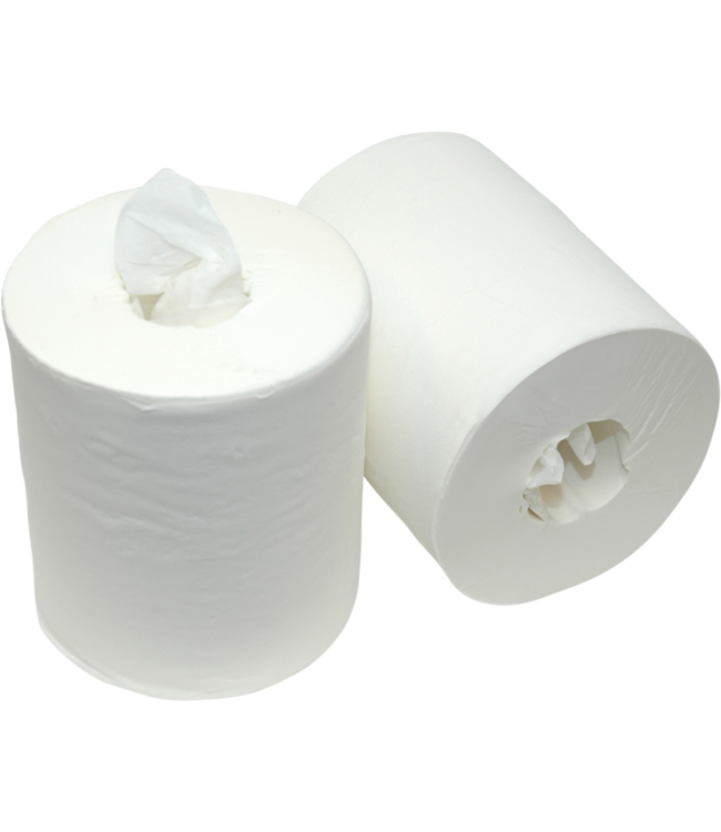Poetsrol midi 21,5cm X 280m 1-lgs wit | prijs & verp per 6 stuks