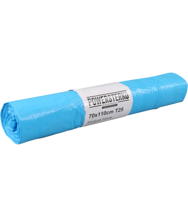 Afvalzak 700 x 1100 mm LDPE T25/14my blauw | prijs & verp per 600 stuks