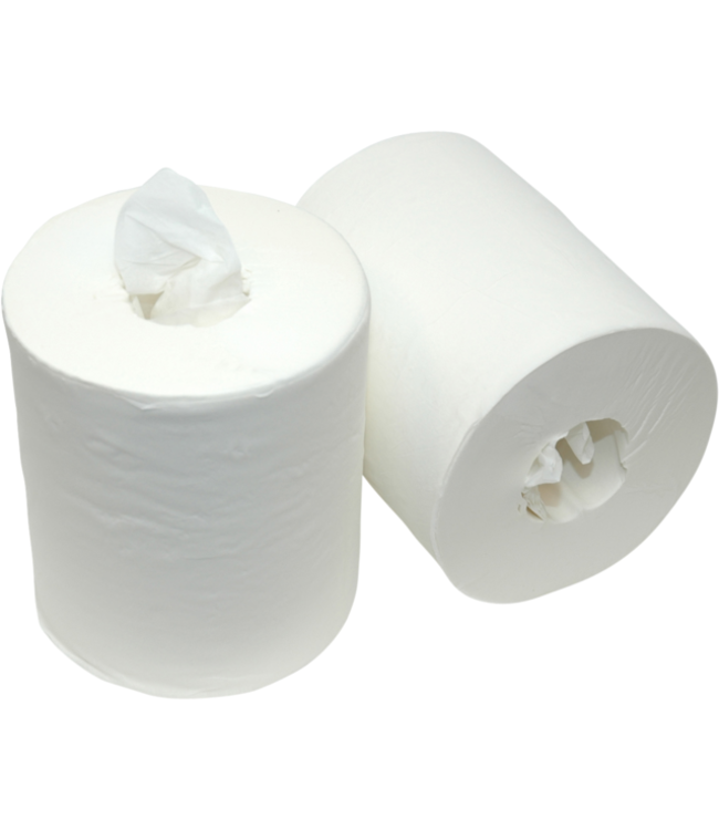 Poetsrol midi 21,5cm X 280m 1-lgs wit | prijs & verp per 2 stuks