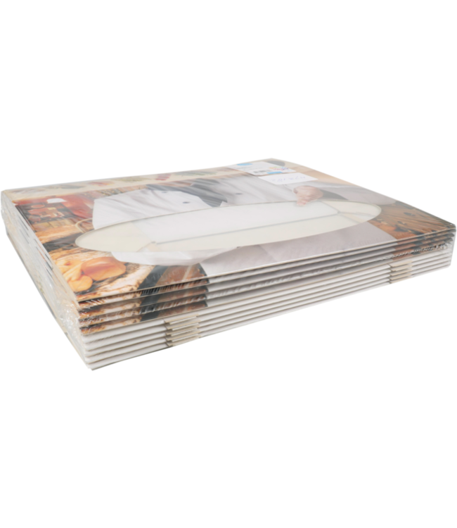 Cateringdoos karton 460 x 310 x 80 mm "Bon appetit" met venster | prijs & verp per 10 stuks