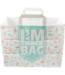 Tas papier 32/16x27 cm (b/dxh) 70gr/m² snacktas I'M a snack bag wit platte greep | prijs & verp per 250 stuks