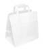 Tas papier 26/17x25 cm (b/dxh) 70gr/m² snacktas wit platte greep | prijs & verp per 400 stuks