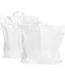 Tas LDPE lus 460 x 520 mm bodemvouw 100 mm lusdraagtas wit | prijs & verp per 250 stuks