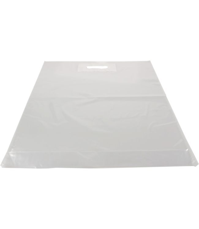 Tas LDPE dKT 450 x 560 mm bodemvouw 80 mm draagtas transparant | prijs & verp per 400 stuks