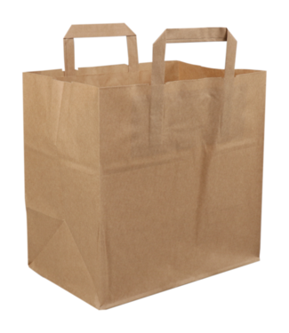 Tas kraftpapier 260 x 170 x 260 mm snacktas bruin | prijs & verp per 400 stuks