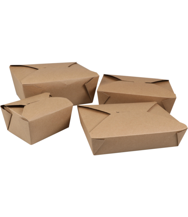 Fold-pak Bak disp karton 1980 ml oosterse maaltijdbak 216 x 159 x 64 mm bruin | prijs & verp per 200 stuks