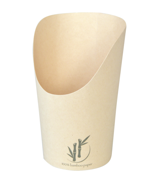 Scoop, wrap cup/PE 120 x 60 mm naturel -  Bamboepapier | prijs & verp per 50 stuks