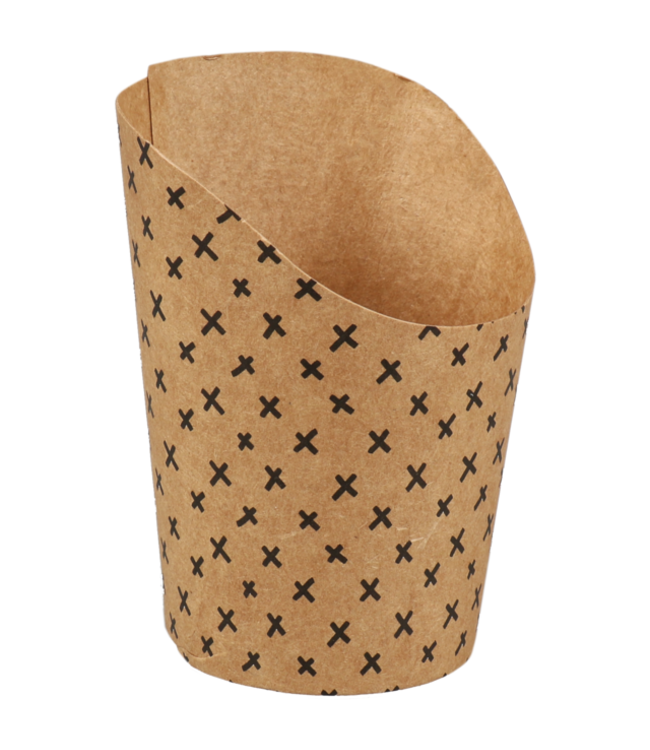 Scoop, wrap cup 20 cl 100 x 75 mm bruinzwart - Kraftkarton/PE | prijs & verp per 50 stuks