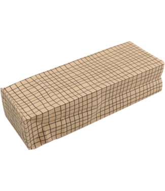 Blokbodemzak mini 80/50 x 220 mm bruin/zwart - Kraftpapier | prijs & verp per 50 stuks