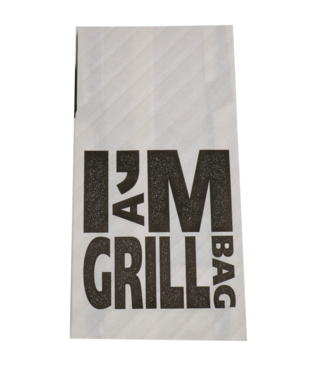 Grillzak 170/70 x 340 mm wit/zwart - Kraft /PP | prijs & verp per 500 stuks