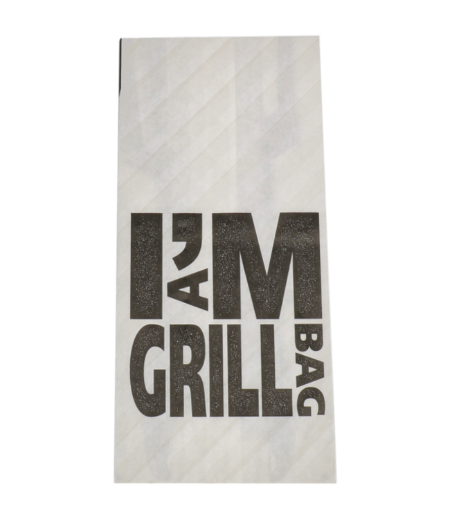 Grillzak 130/80 x 280 mm wit/zwart -  Kraft /PP | prijs & verp per 500 stuks