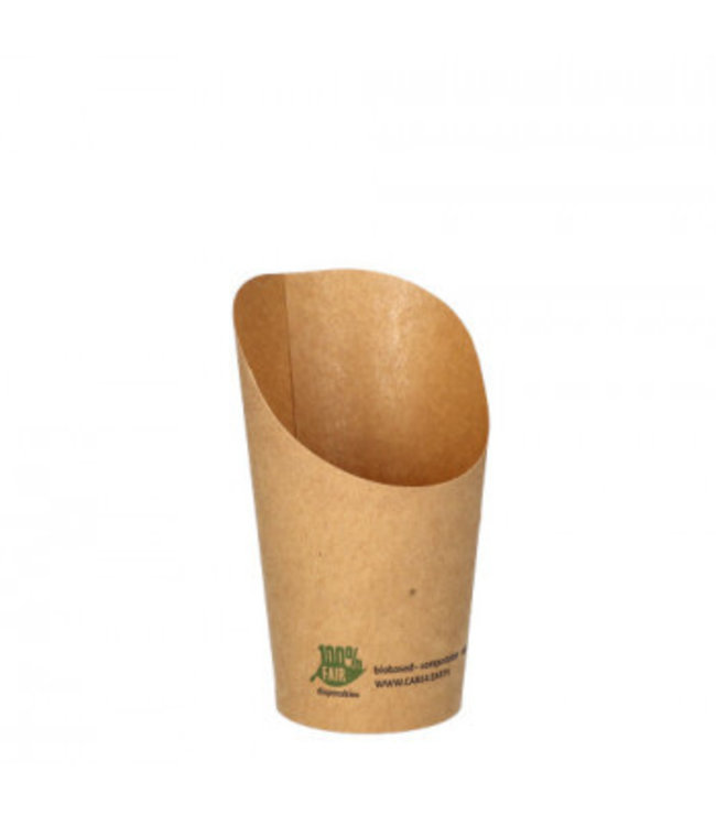 Scoop, wrap cup 23 cl 100 x 60 mm (100% FAIR) bruin - Karton | prijs & verp per 1.000 stuks