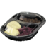 Menubak disp maaltijdtray PP 2-vaks 238 x 203 x 38 mm zwart | prijs & verp per 250 stuks