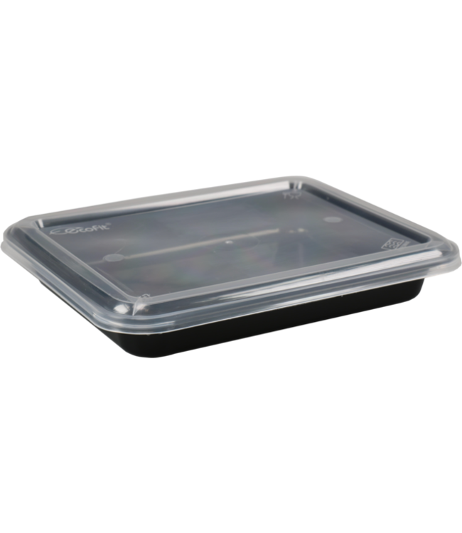 Menubak disp PP 1-vaks 90 cl 227 x 177 x 30 mm zwart | prijs & verp per 520 stuks