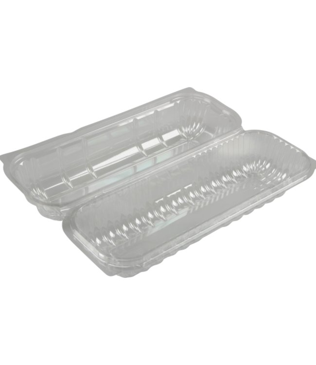 Blister baguettetray OPS 240 x 75 x 75 mm transparant | prijs & verp per 360 stuks