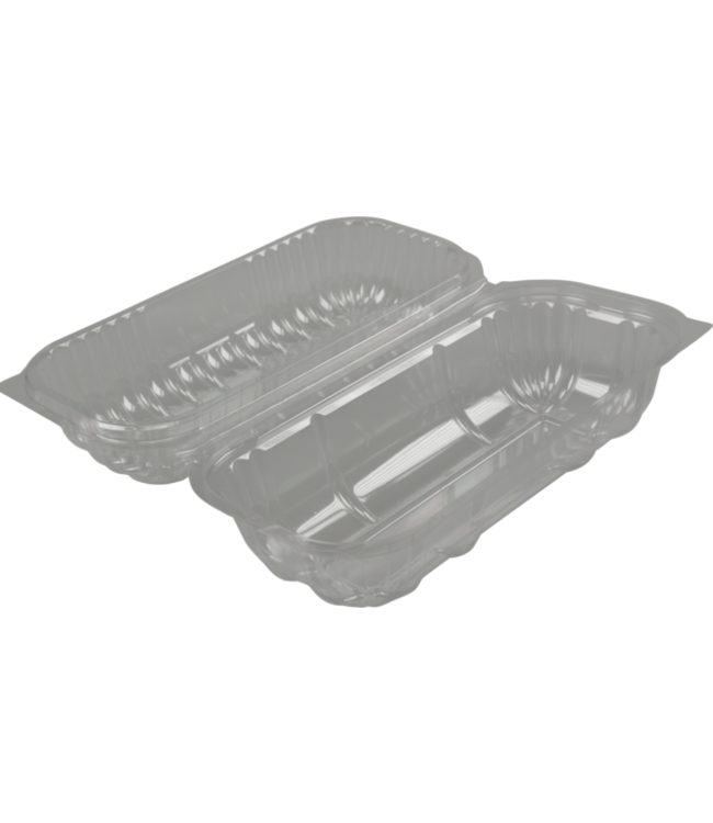 Blister baguettetray OPS 180 x 75 x 75 mm transparant | prijs & verp per 480 stuks