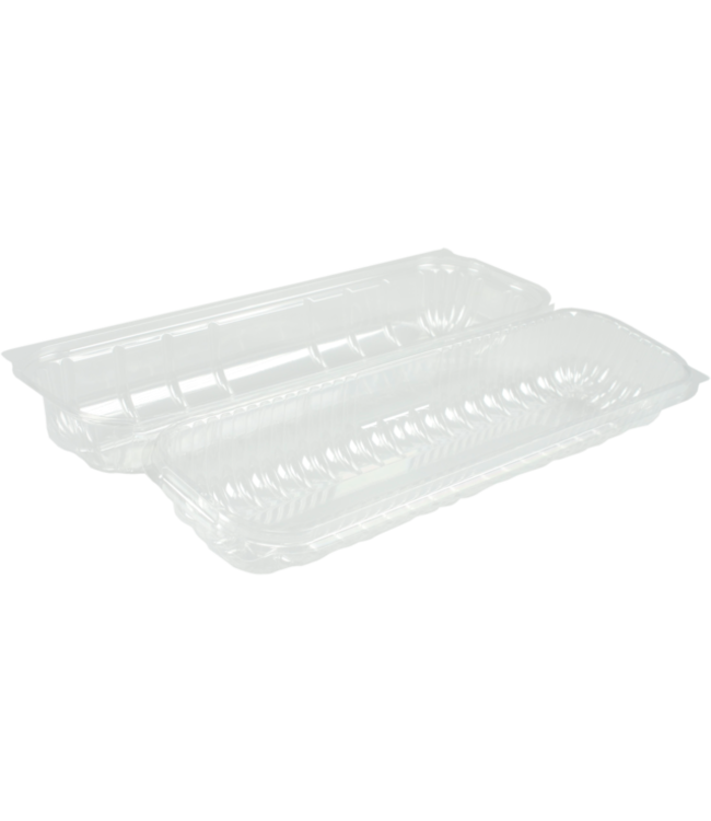 Blister baguettetray OPS 300 x 75 x 75 mm transparant | prijs & verp per 320 stuks