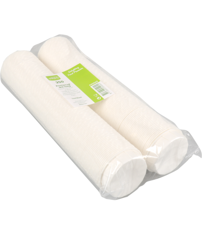 Sausbakje disp 2,5 cl  Ø 60 x (h) 14 mm wit - Papier | prijs & verp per 250 stuks