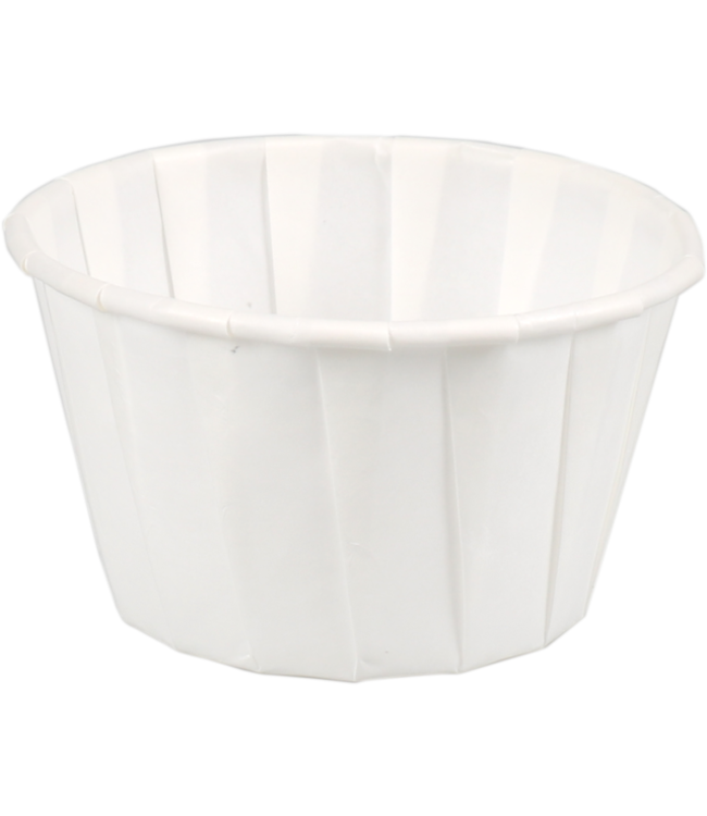 Sausbakje disp papier 11 cl  Ø 72 x (h) 41 mm wit | prijs & verp per 100 stuks