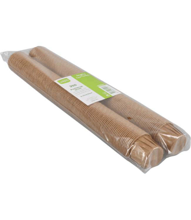 Sausbakje disp 2 cl  Ø 39 x (h) 27 mm bruin - Papier | prijs & verp per 250 stuks