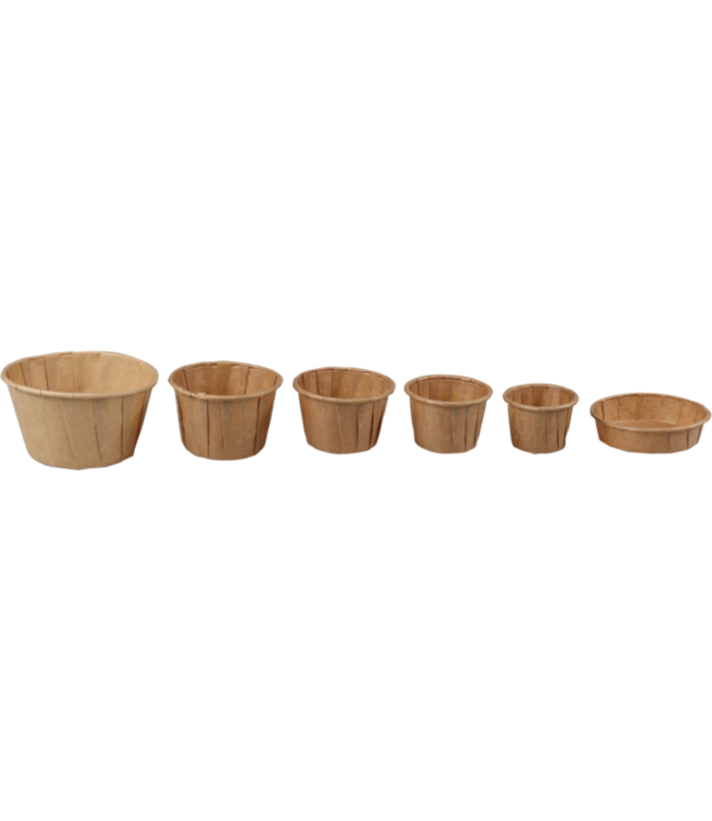 Sausbakje disp 5,5 cl Ø 56 x (h) 35 mm bruin - Papier | prijs & verp per 250 stuks