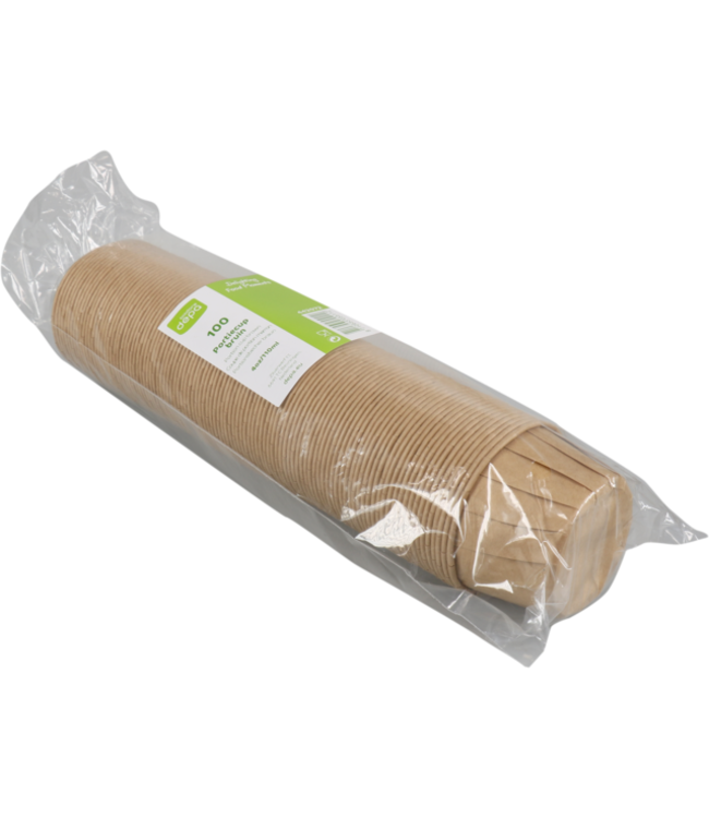 Sausbakje disp 11 cl Ø 72 x (h) 41 mm bruin - Papier | prijs & verp per 100 stuks